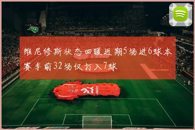 维尼修斯状态回暖近期5场进6球本赛季前32场仅打入7球